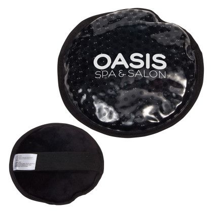 Custom Plush Round Hot/Cold Pack - Black Custom Plush Round Hot/Cold Pack - Black