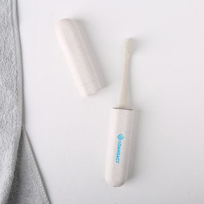 Custom Wheatly Toothbrush Case - Beige Lifestyle View Custom Wheatly Toothbrush Case - Beige Lifestyle View