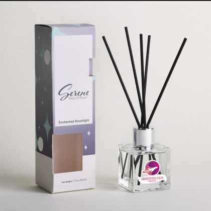 Custom Custom Serene Reed Diffuser - Clear with black Lifestyle Custom Custom Serene Reed Diffuser - Clear with black Lifestyle
