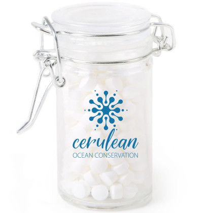 Custom Round Glass Mint Jar