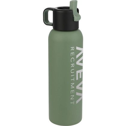 Custom Clio Eco-Friendly Straw Lid Vacuum Bottle 22 oz - Sage Custom Clio Eco-Friendly Straw Lid Vacuum Bottle 22 oz - Sage