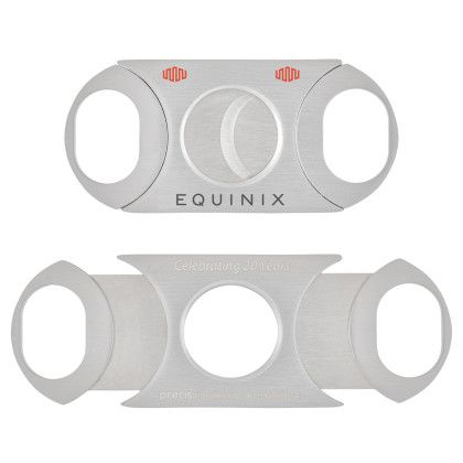 Custom Magnifico Lux 64 Gauge Dual Blade Cigar Cutter - Silver