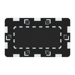 Custom Rectangular Dice Poker Chip Plaque Custom Rectangular Dice Poker Chip Plaque