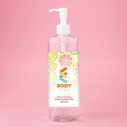 Custom Moisturizing Sanitizer With Beads: 16 oz, Pump