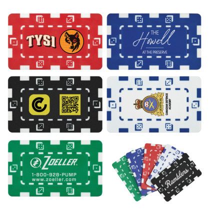 Custom Rectangular Dice Poker Chip Plaque - All Colors