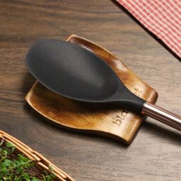 Custom Noble Teak Wood Spoon Holder