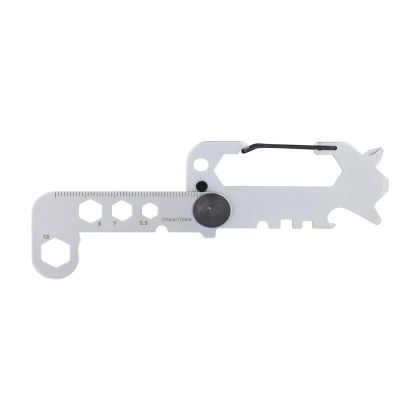 Custom Slim Profile Pocket Multi-Tool - Silver back open view