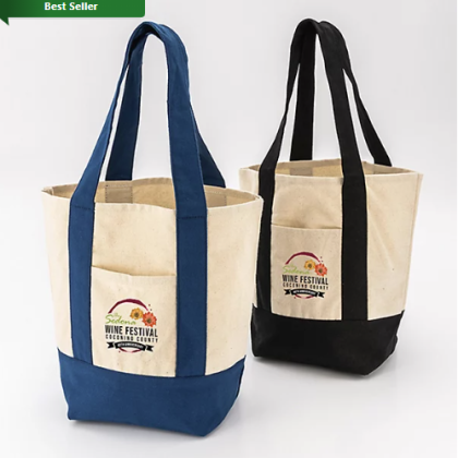 Custom Saratoga Mini Cotton Canvas Tote - All color