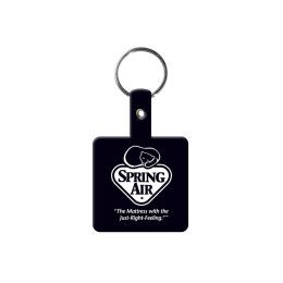 Custom Square Flexible Key Tag - Black