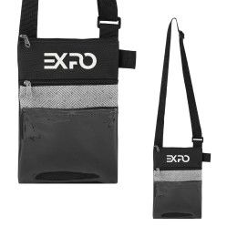 Custom RPET Tradeshow Badgeholder/Neck Wallet - Black