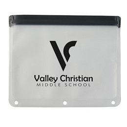 Custom Zip-it PEVA School Pouch - Black