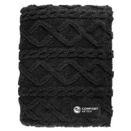Custom RPET Sherpa Fleece Blanket - Black