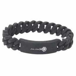 Custom Twist O Might Silicone Bracelet - Black 