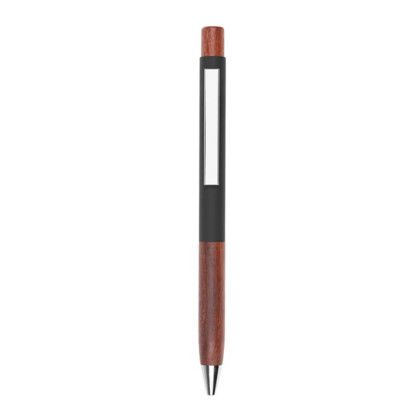 Custom Oakridge Aluminum Pen - Black Front View Custom Oakridge Aluminum Pen - Black Front View