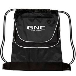 Custom Tournament Drawstring Backpack - Black
