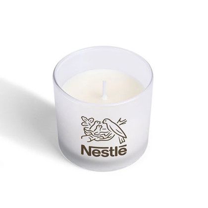 Custom SootheScents Mini Soy Candle in a Glass Jar - Sandalwood Top view