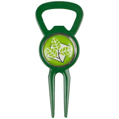 Custom Bottle Opener Tool With Ball Marker - Green 