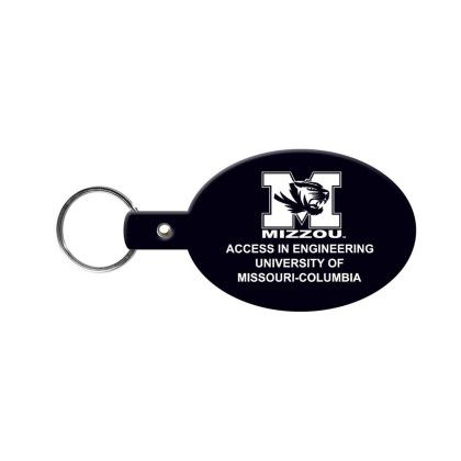 Custom Oval Flexible Key Tag - Black Custom Oval Flexible Key Tag - Black