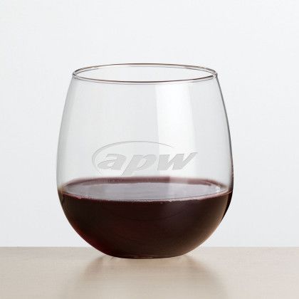 Custom Ossington Stemless Wine Glass - 12 oz - Deep Etch - Front View Custom Ossington Stemless Wine Glass - 12 oz - Deep Etch - Front View