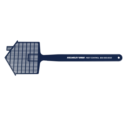 House Flyswatter with Logo Imprint Navy Blue House Flyswatter with Logo Imprint Navy Blue