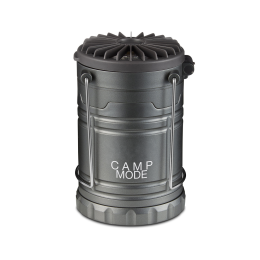 Custom Duo Camping Lantern-Style Flashlight And Fan - Gunmetal
