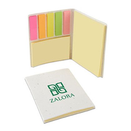 Custom Seed Card Sticky Notepad - Natural Open View Custom Seed Card Sticky Notepad - Natural Open View