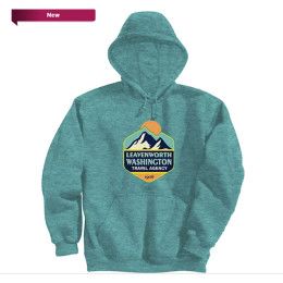 Custom Full Color Unisex Vintage Heather Hoodie - Seafoam