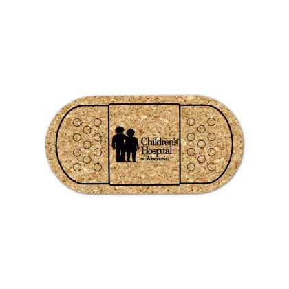 Custom Bandage Cork Coaster 4BA - Natural