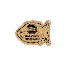 Custom Fish Cork Coaster 4FH - Natural