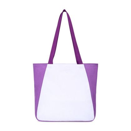 Custom Arlo Recycled rPET Tote - Purple - Back view