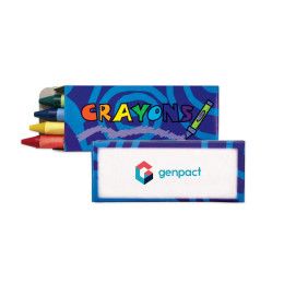 4 Pack Quality Crayons - Blue