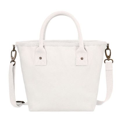 Custom Mini Market Street Crossbody Tote - Natural Back View Custom Mini Market Street Crossbody Tote - Natural Back View
