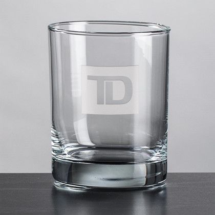 Custom Aristocrat DOF Glass 14 oz - Deep Etch - Front view 