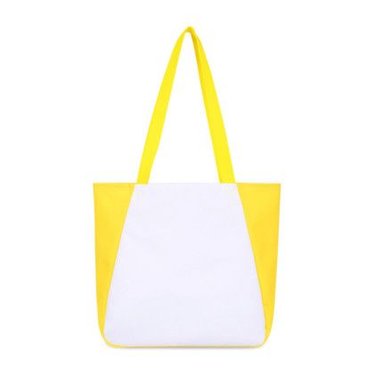 Custom Arlo Recycled rPET Tote - Yellow - Back view Custom Arlo Recycled rPET Tote - Yellow - Back view