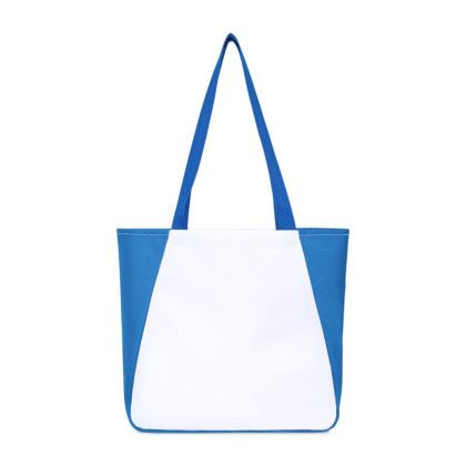 Custom Arlo Recycled rPET Tote - Royal Blue Back view Custom Arlo Recycled rPET Tote - Royal Blue Back view