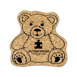 Custom Teddy Bear Cork Coaster