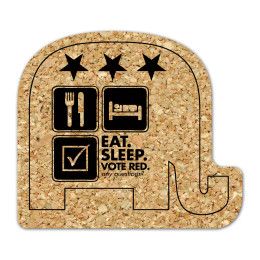 Custom Elephant Cork Coaster