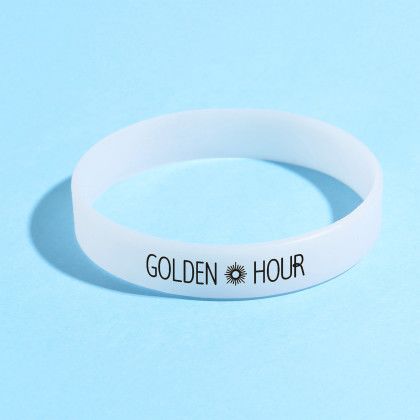 Custom UV Awareness Wrist Band - White Custom UV Awareness Wrist Band - White