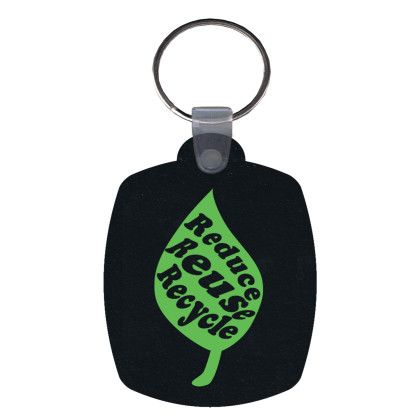 Custom Barrel Flat Tire Key Tag - White Custom Barrel Flat Tire Key Tag - White
