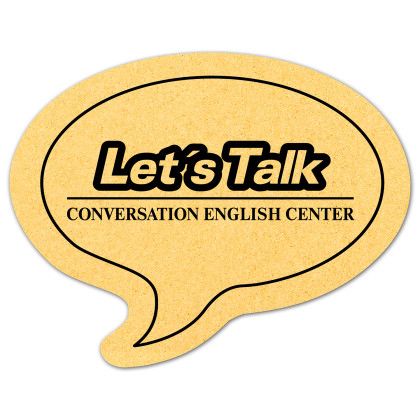 Custom Talk Bubble Compressed Sponge - Buff Custom Talk Bubble Compressed Sponge - Buff