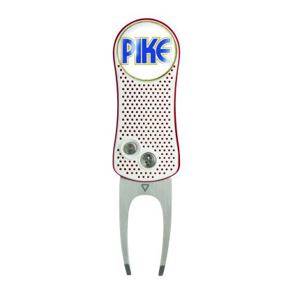 Custom Ahead Switchfix Divot Repair Tool - White with Red with Blue open view