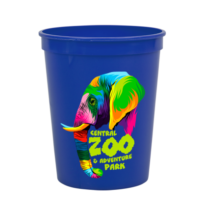 Custom Souvenir Cups-Full Color Digital- 16 oz - Royal Blue