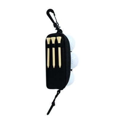Custom Golf Links Recycled rPET Ball & Tee Caddy Kit - Black back