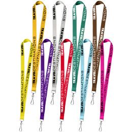 Custom 0.75" Polyester Silkscreen Lanyard - All Colors 