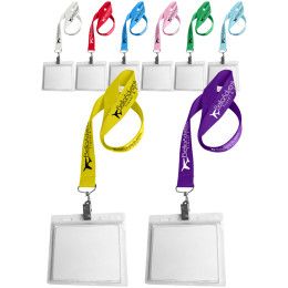 Custom 0.75" Lanyard Screen Printed with Badge Holder - All Colors 