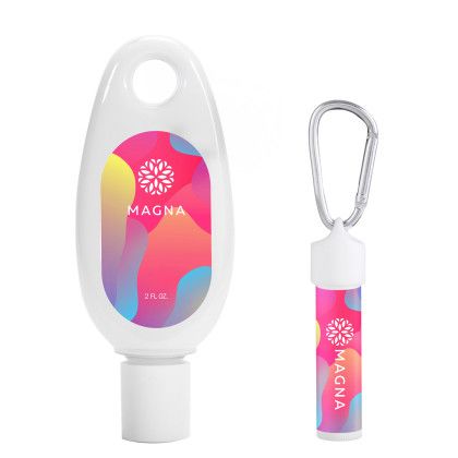 Custom Sunscreen & Lip Moisturizer Carabiner Kit Custom Sunscreen & Lip Moisturizer Carabiner Kit