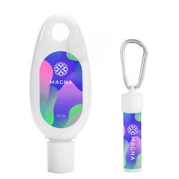 Custom Sunscreen & Lip Moisturizer With SPF15 Carabiner Kit