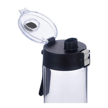 Custom Hector 22 oz Push-Button Glass Bottle - Black - Top view Custom Hector 22 oz Push-Button Glass Bottle - Black - Top view
