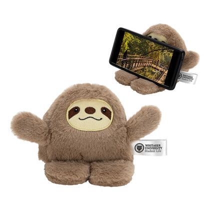 Custom Phone Pals Weighted Plush Phone Holder - Brown Custom Phone Pals Weighted Plush Phone Holder - Brown
