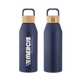 Custom Clive 24 oz Recycled Aluminum Bottle with Bamboo Lid Custom Clive 24 oz Recycled Aluminum Bottle with Bamboo Lid